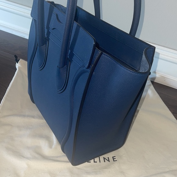 CELINE luggage micro tote navy blue NWT - Picture 6 of 9
